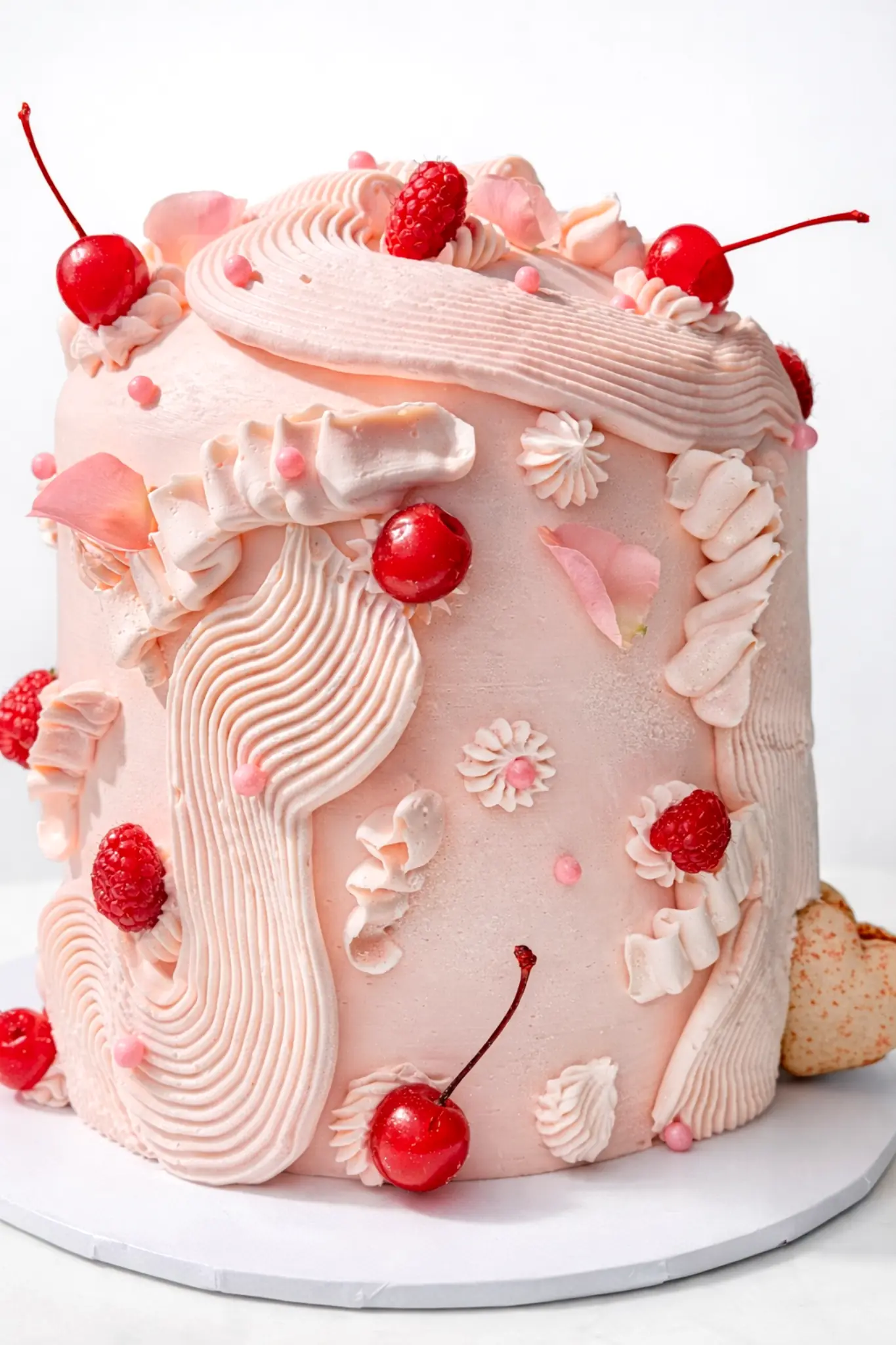 Colorful flowers express buttercream cake Miami delivery