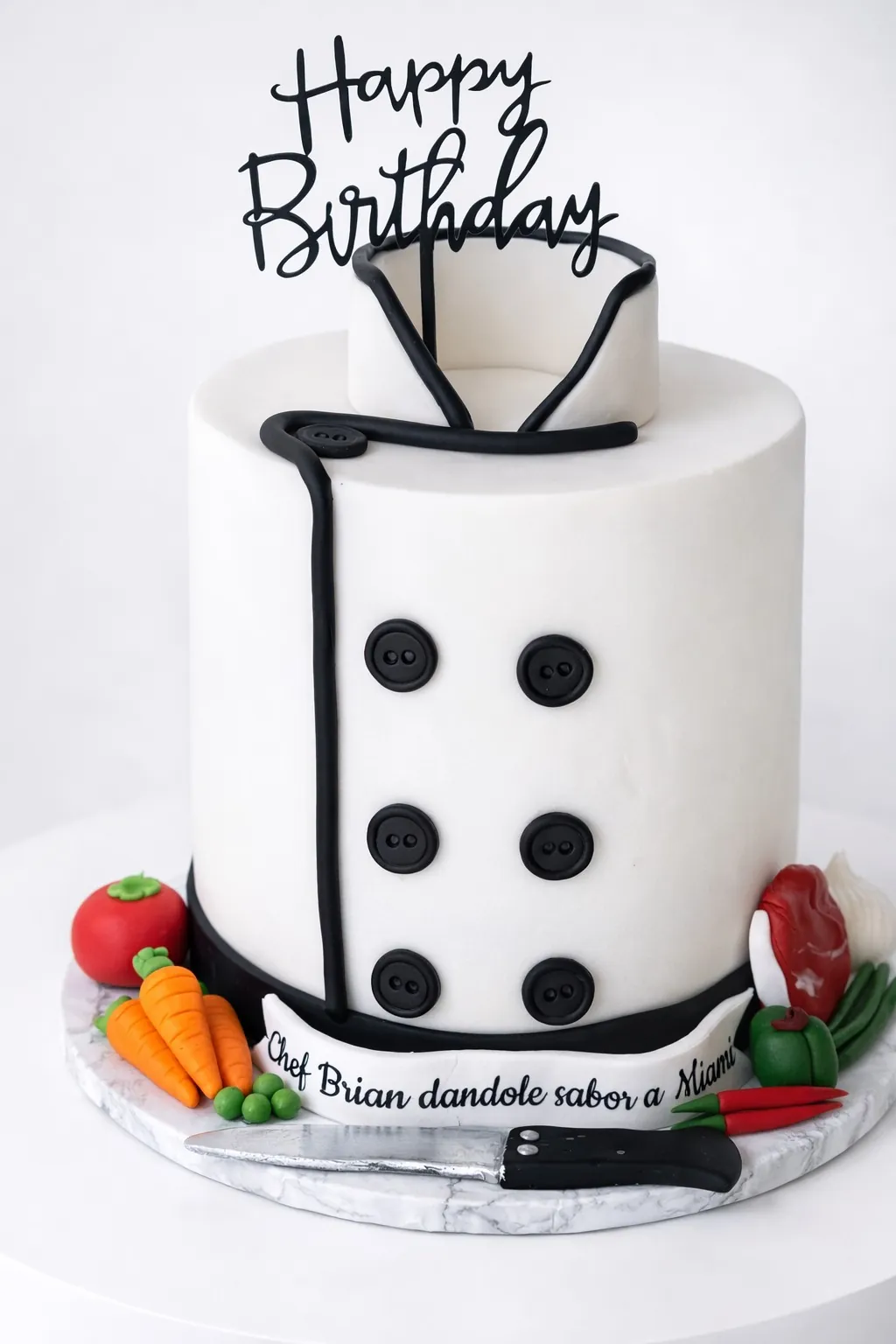 Elegant custom celebration cake with disco balls and orchids by Dolce Bite