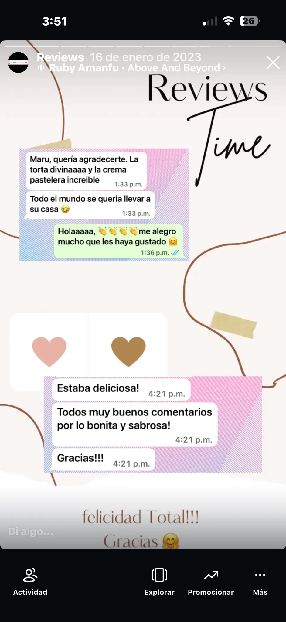 Positive review for Dolce Bite wedding cake delivery in Broward